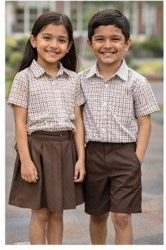 Brown Shirt and Skirt in combination